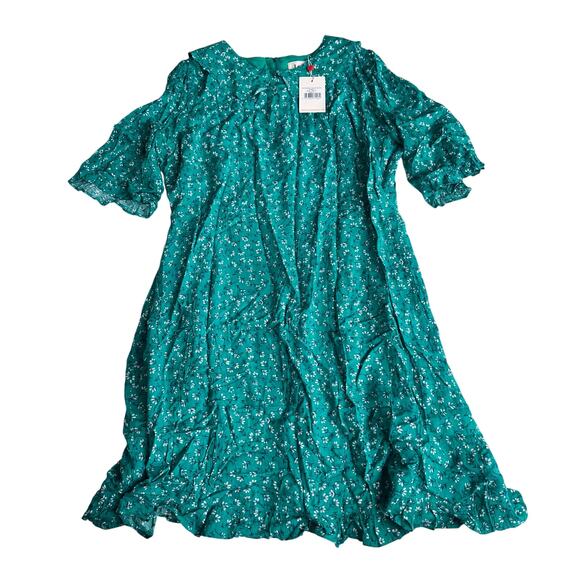 Louche Myfawny Green Ditsy Print Mini Dress - UK 16 - Picture 2 of 10